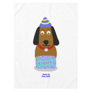 Happy Birthday Pup Tablecloth