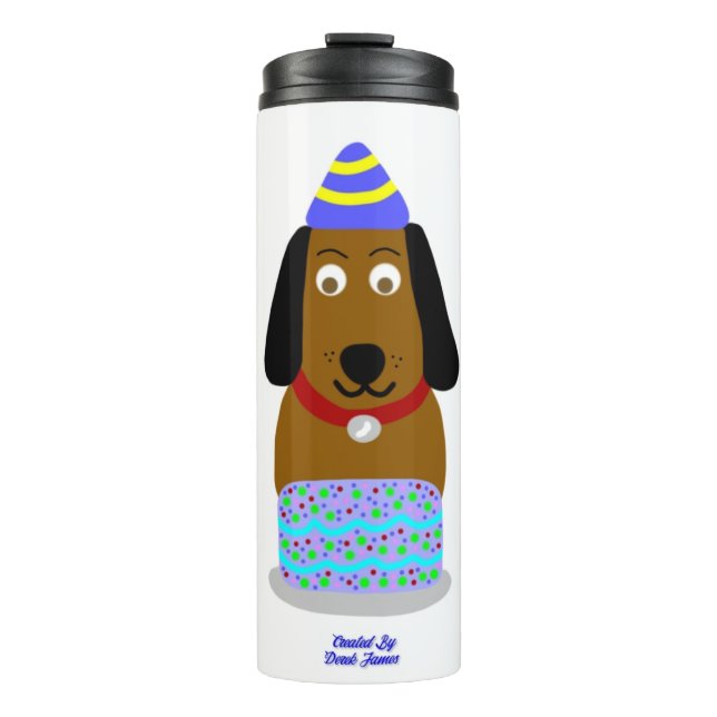 Happy Birthday Pup Thermal Tumbler (Front)