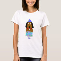 Happy Birthday Pup Women's White Basic T Shirt