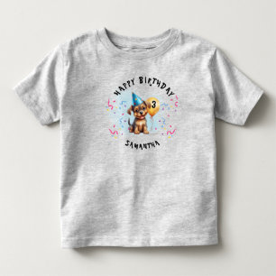 Happy Birthday Puppy Party Toddler T-Shirt