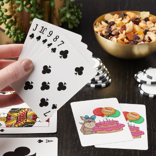 Happy Birthday Puppy Playing Cards