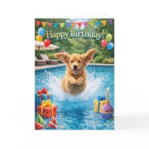 Happy Birthday Puppy Plunge Pool Party 