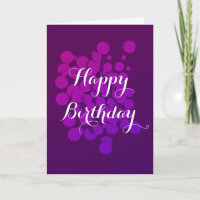 Happy Birthday Purple Circles Abstract Background