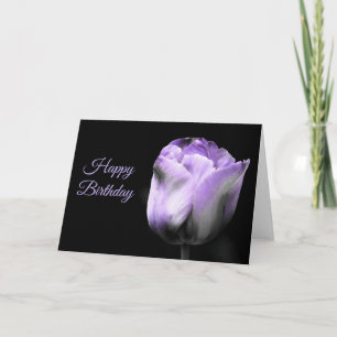 Happy Birthday Purple Tulip *customise* Card