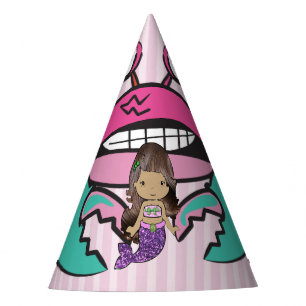 Happy Birthday Purplee Mermaid Birthday Hat