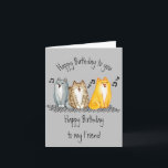 Happy Birthday Purrrfect Friend Ever Cute Cats Card<br><div class="desc">Happy Birthday Purrrfect Friend Ever Funny Humour Cute Cats and kittens</div>