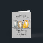 Happy Birthday Purrrfect Friend Ever Cute Cats Card<br><div class="desc">Happy Birthday Purrrfect Friend Ever Funny Humour Cute Cats and kittens</div>