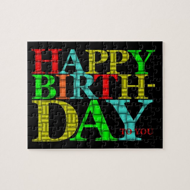 Happy Birthday Puzzle (Horizontal)