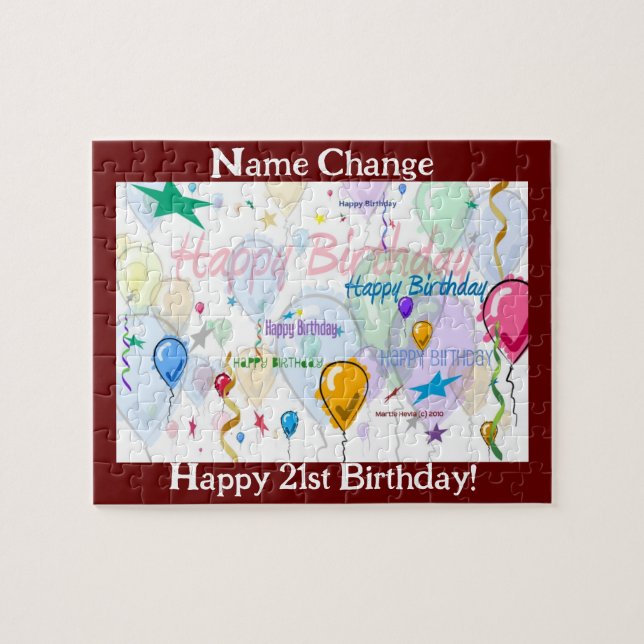 Happy Birthday Puzzle II (Personalise) (Horizontal)
