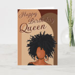 Happy Birthday Queen | Melanated Greeting Card<br><div class="desc">Celebrate your heritage with our Melanoted Greeting Card! Perfect for any occasion,  this card features a beautiful design that showcases and honours the richness of our culture. Show your pride and spread positivity with this unique and meaningful card.</div>