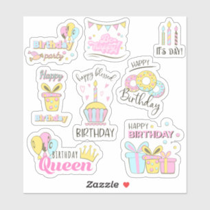 Happy Birthday Queen Sticker sheet