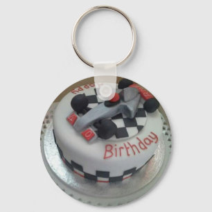 happy birthday racing car key ring