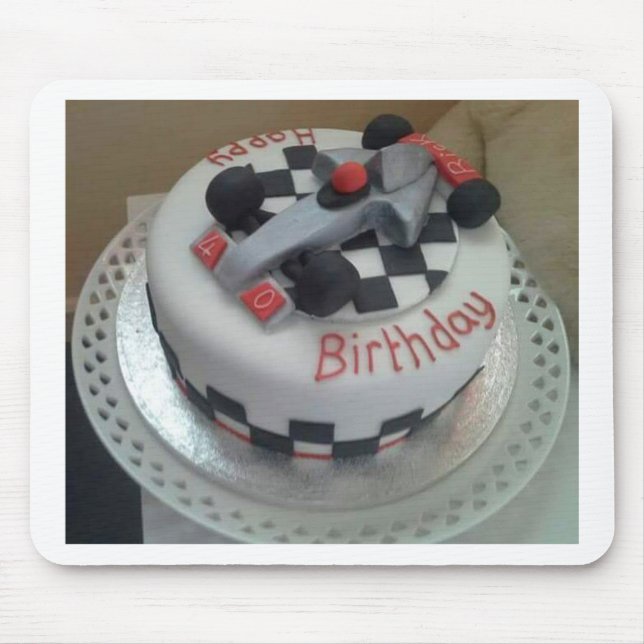 happy birthday racing car mouse mat (Front)