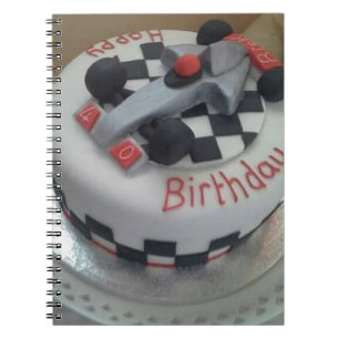 happy birthday racing car notebook