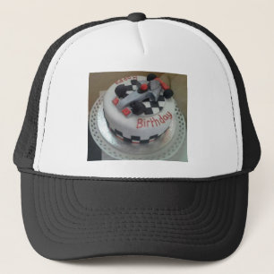 happy birthday racing car trucker hat