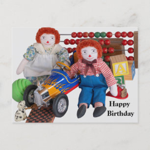 Happy Birthday Raggedy Ann Andy Postcard