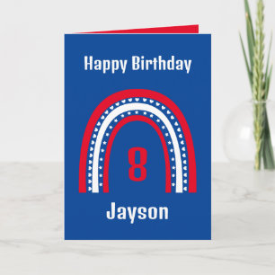 Happy Birthday Rainbow Age Card