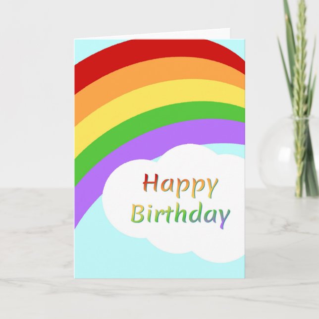 Happy Birthday Rainbow Card (Front)