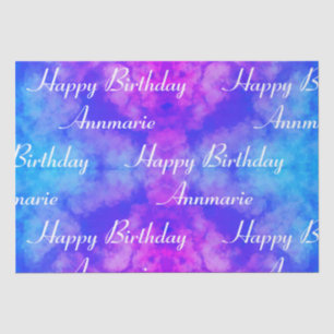 Happy Birthday Rainbow Clouds Tissue Paper