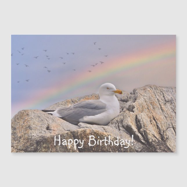 Happy Birthday Rainbow Seagull (Front)