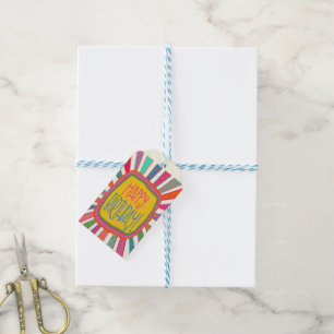Happy Birthday Rays Colourful Fun  Gift Tags