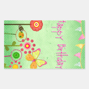 Happy Birthday Rectangular Sticker