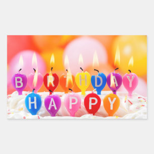 Happy Birthday Rectangular Sticker