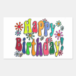 Happy Birthday Rectangular Sticker