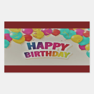 Happy Birthday Rectangular Sticker
