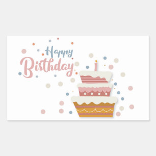 Happy Birthday Rectangular Sticker