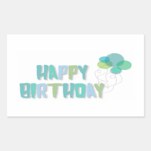 Happy Birthday Rectangular Sticker