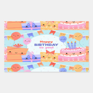 Happy Birthday Rectangular Sticker