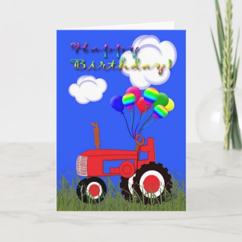 Tractor Birthday Cards | Zazzle UK