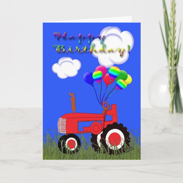 Tractor Birthday Cards | Zazzle UK