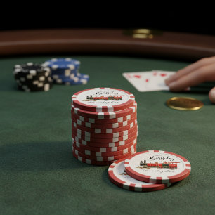 Happy Birthday Red Train Poker Chips