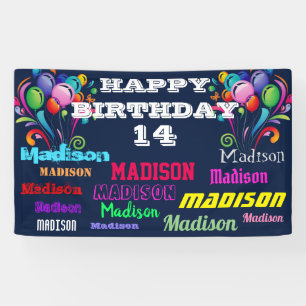 Happy Birthday Repeating Name Drive By Banner