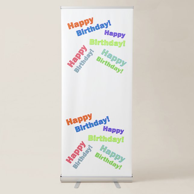 Happy Birthday Retractable Banner (Front)