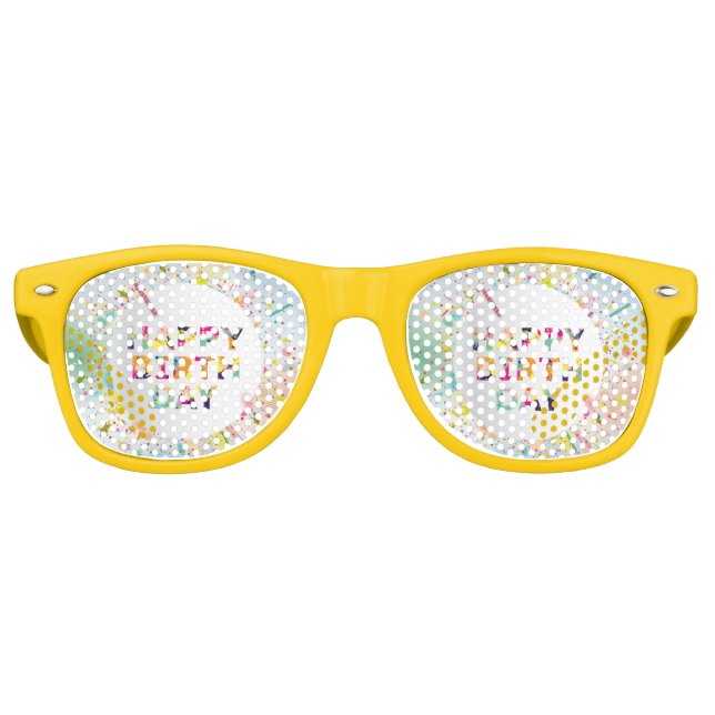 Happy Birthday Retro Sunglasses (Front)