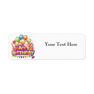 Happy Birthday Return Address Labels