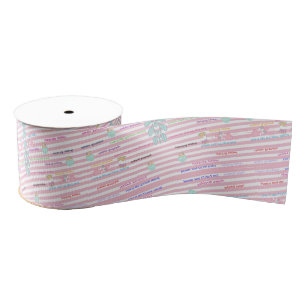 Happy Birthday Ribbon, Celebrate Pink  Grosgrain Ribbon