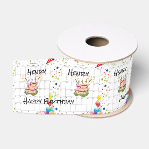 Happy Birthday Ribbon, November 2022 Grosgrain  Ribbon