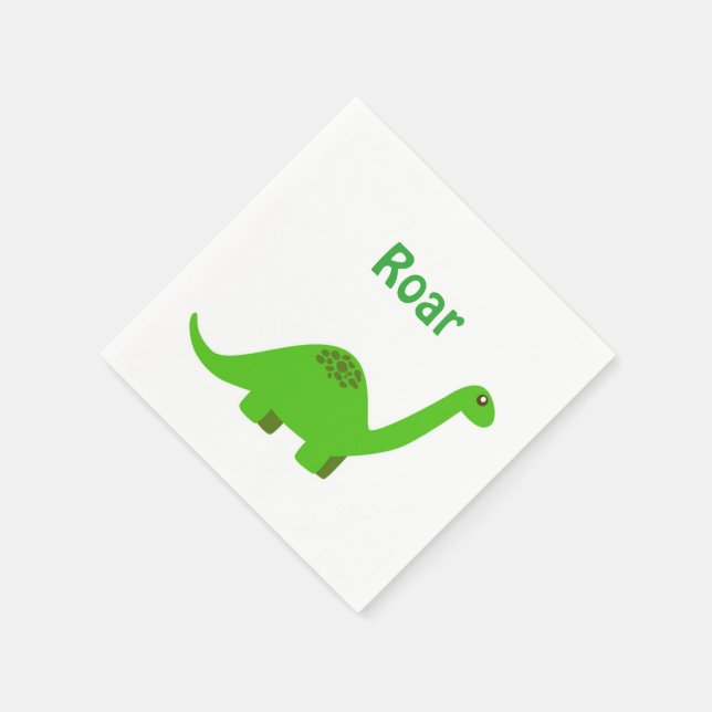 Happy Birthday Roar Dinosaur Napkin (Corner)