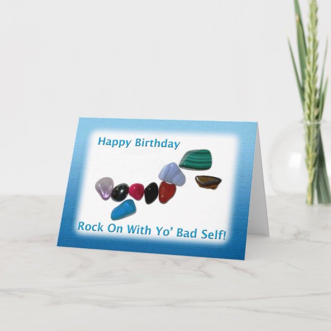 Happy Birthday Rock On Card (Front)