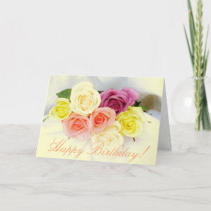 Happy Birthday! rose bouquet Card