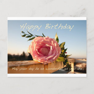 Happy Birthday Rose Postcard