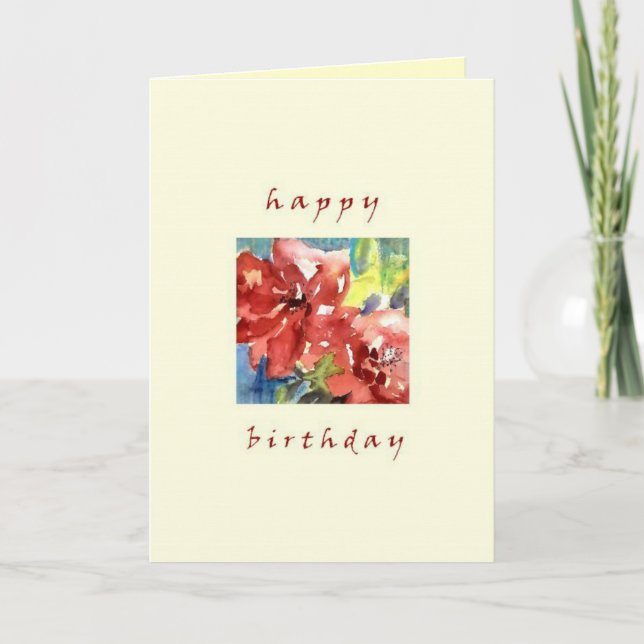 happy birthday, roses card (Front)