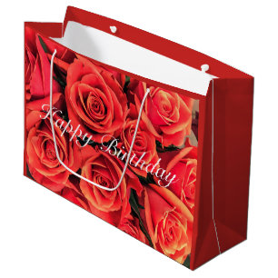 Happy Birthday Roses Gift Bag