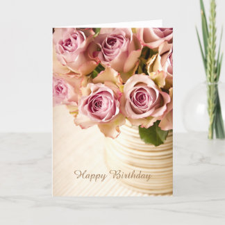 Happy Birthday Roses Greeting Card