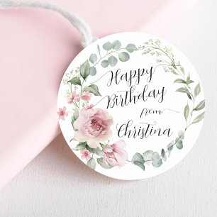 Happy Birthday Roses Sticker