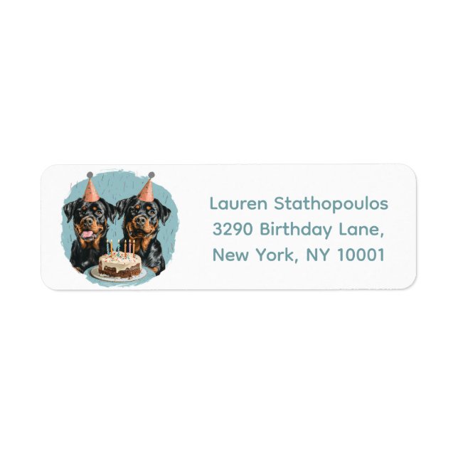 Happy Birthday Rottweiler Dogs (Front)